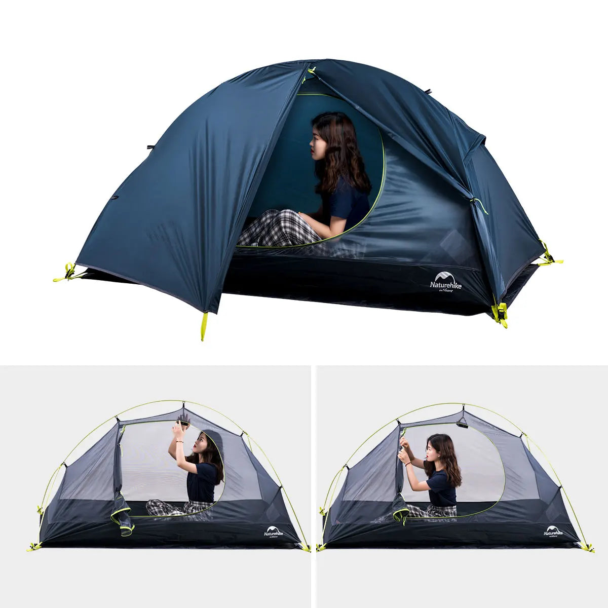 Nature hike Cycling Tent Ultralight 20D Single Person