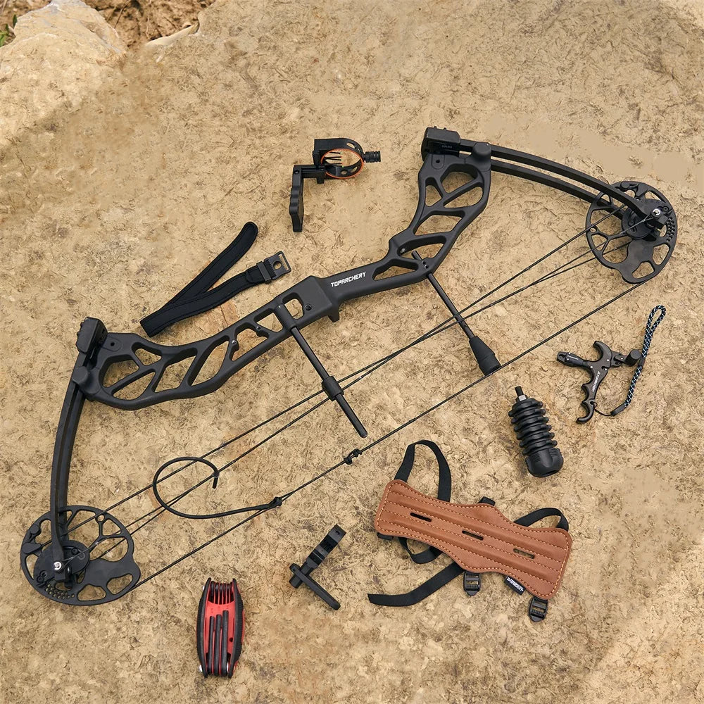 Compound Bow Archery Sets 19-70lbs Draw Weight Adjustable Shooting Right Hand