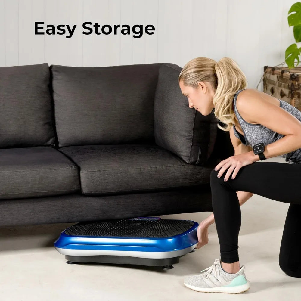 Whole Body Workout Vibration Fitness Platform w/ Loop Bands for Weight Loss & Toning