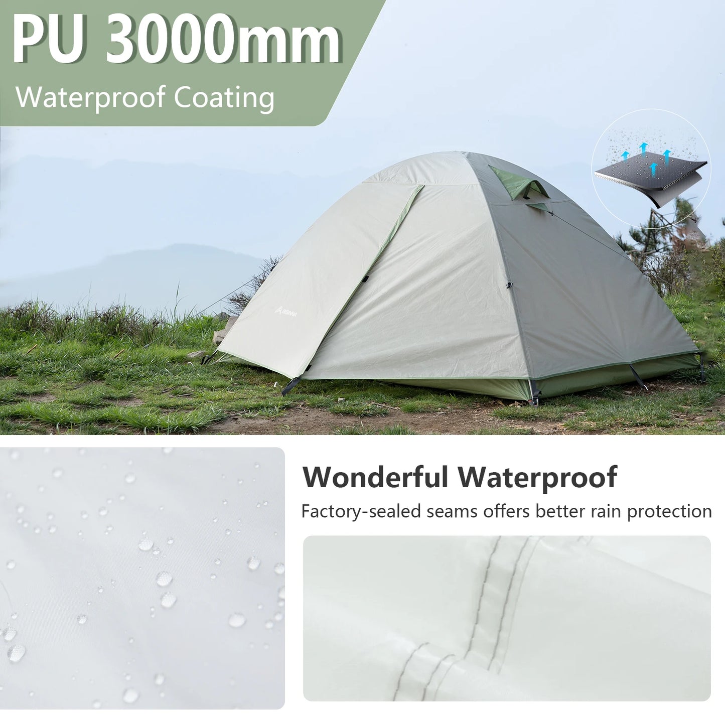 Ultralight Outdoor Camping Tent 2 Person Double Layer Waterproof