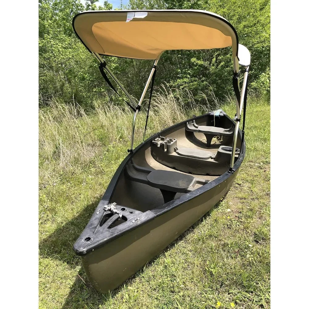 Beige Canoe/Kayak Sun Shade/Canopy Perfect Umbrella To Block UV & Heat Rays and Rain Protection