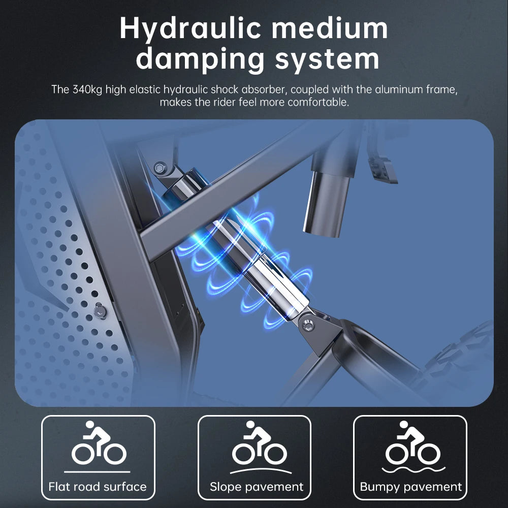 Electric Bike Moped 20 Inch Fat Tire 2000W 48V 10AH Road Aluminum