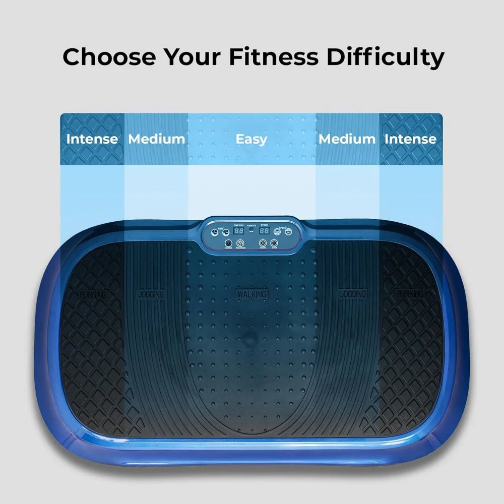 Whole Body Workout Vibration Fitness Platform w/ Loop Bands for Weight Loss & Toning