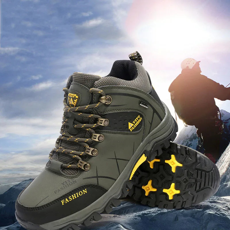 Thick Insulation Men Hiking Waterproof Trekking Boots Mountain Rubber Sole