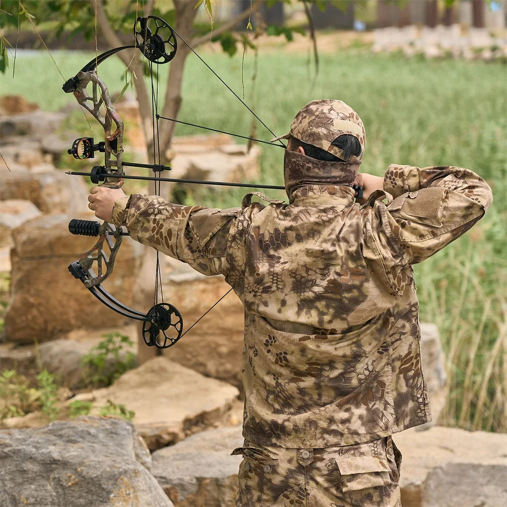 Compound Bow Archery Sets 19-70lbs Draw Weight Adjustable Shooting Right Hand