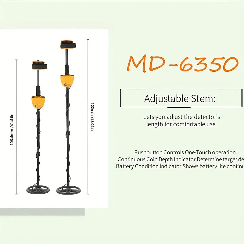 MD-6350 Underground Metal Detector Treasure Hunter MD6350