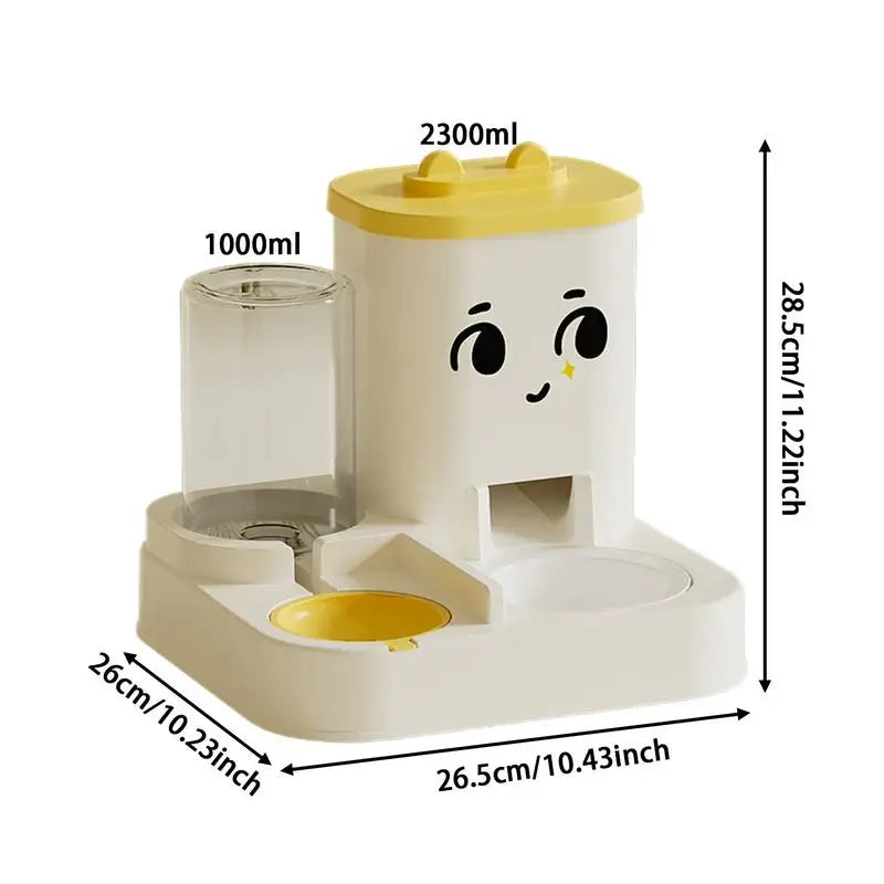 Pet Automatic Feeder Dog Cat Drinking Large Capacity Water Dispenser Food Feeder