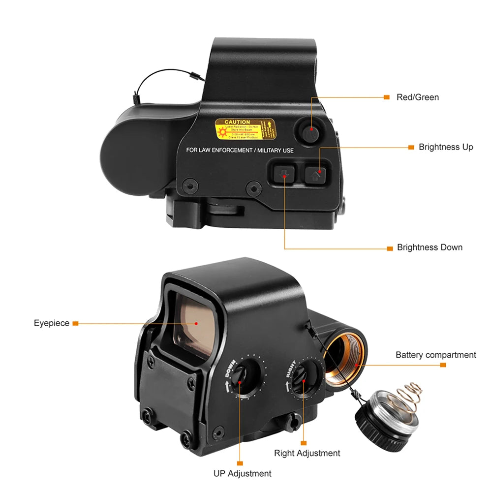 Red Green Dot Holographic Sight Scope 20mm Mount