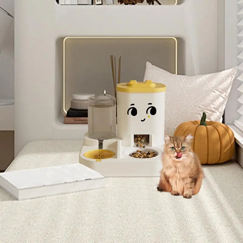 Pet Automatic Feeder Dog Cat Drinking Large Capacity Water Dispenser Food Feeder