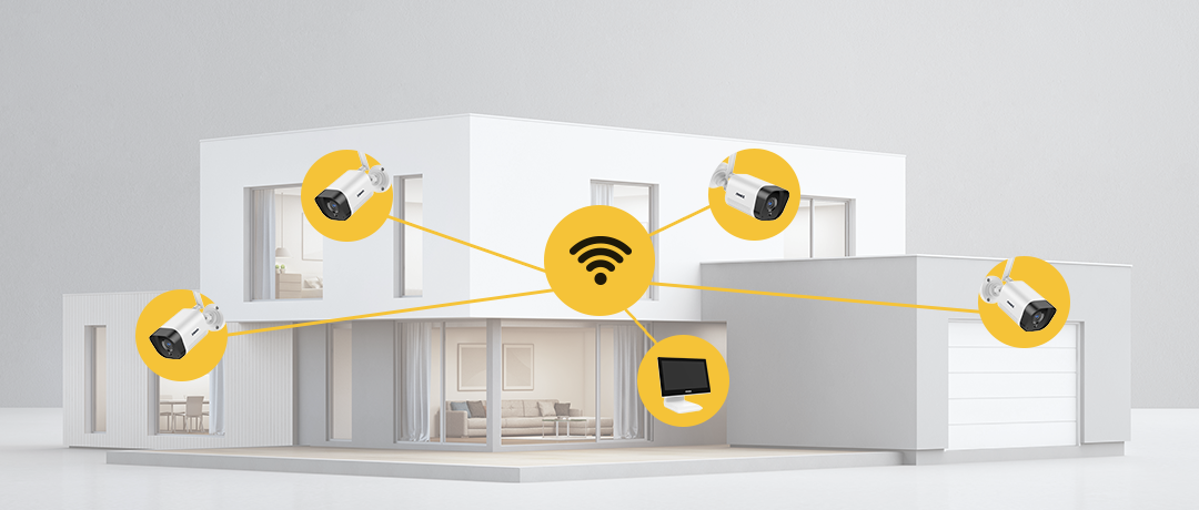 Home WiFi Surveillance Camera IP H.265 Audio Recording Weatherproof Night Vision