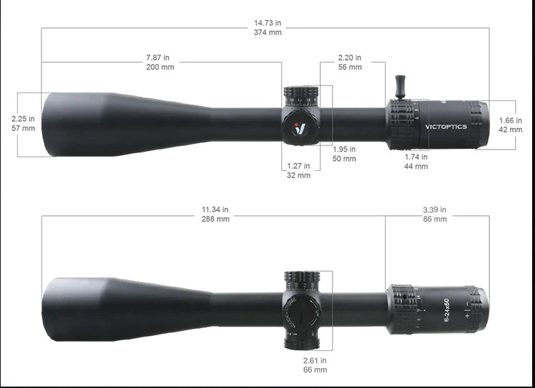 6-24X50 MDL Hunting Optical Scope 30mm Tube