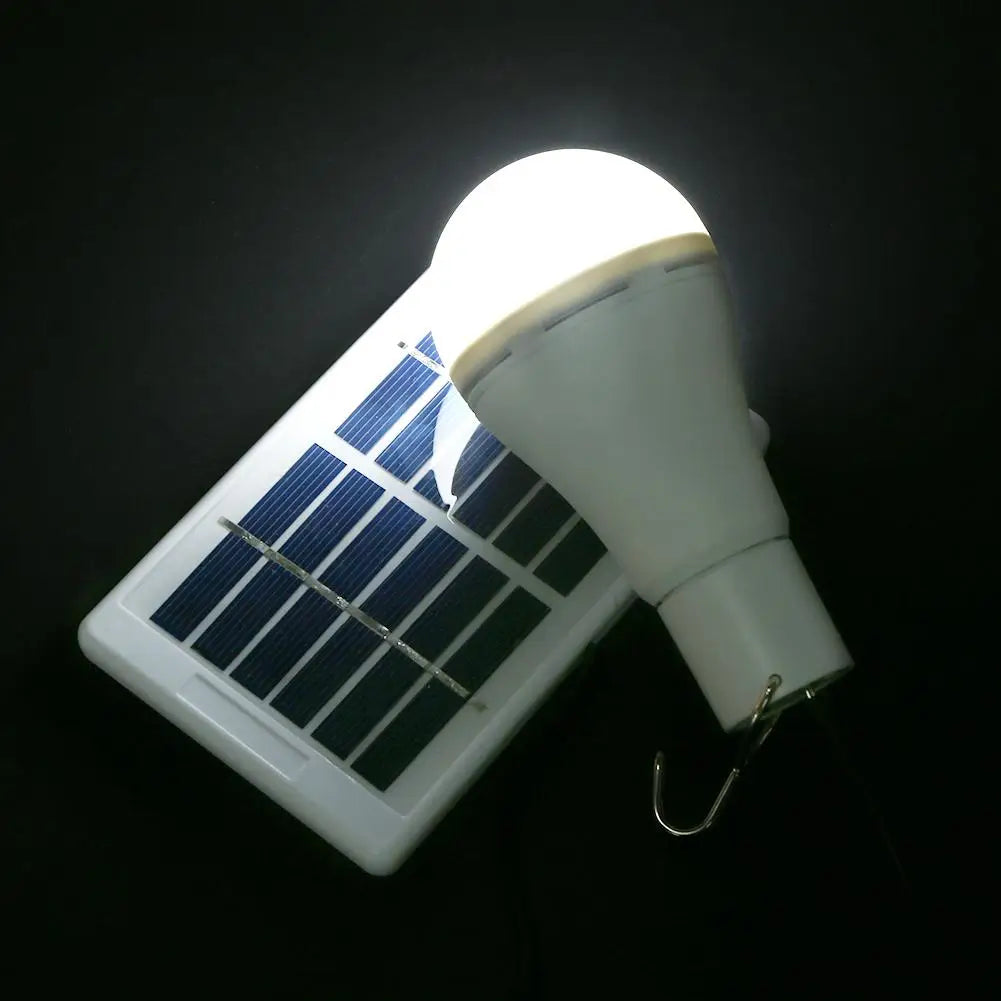 5 Modes 20 COB LED Solar Light Bulb Portable Hang USB Rechargeable Energy