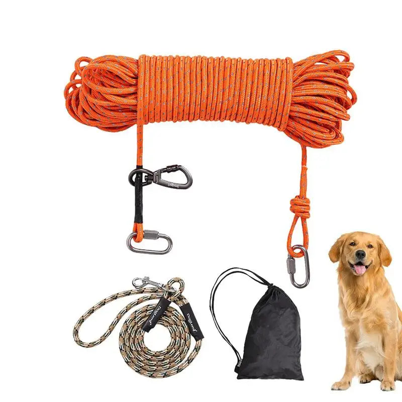 Pull Cord Rope Reflective Dog Training Line Walking Leash With Lock Buckle