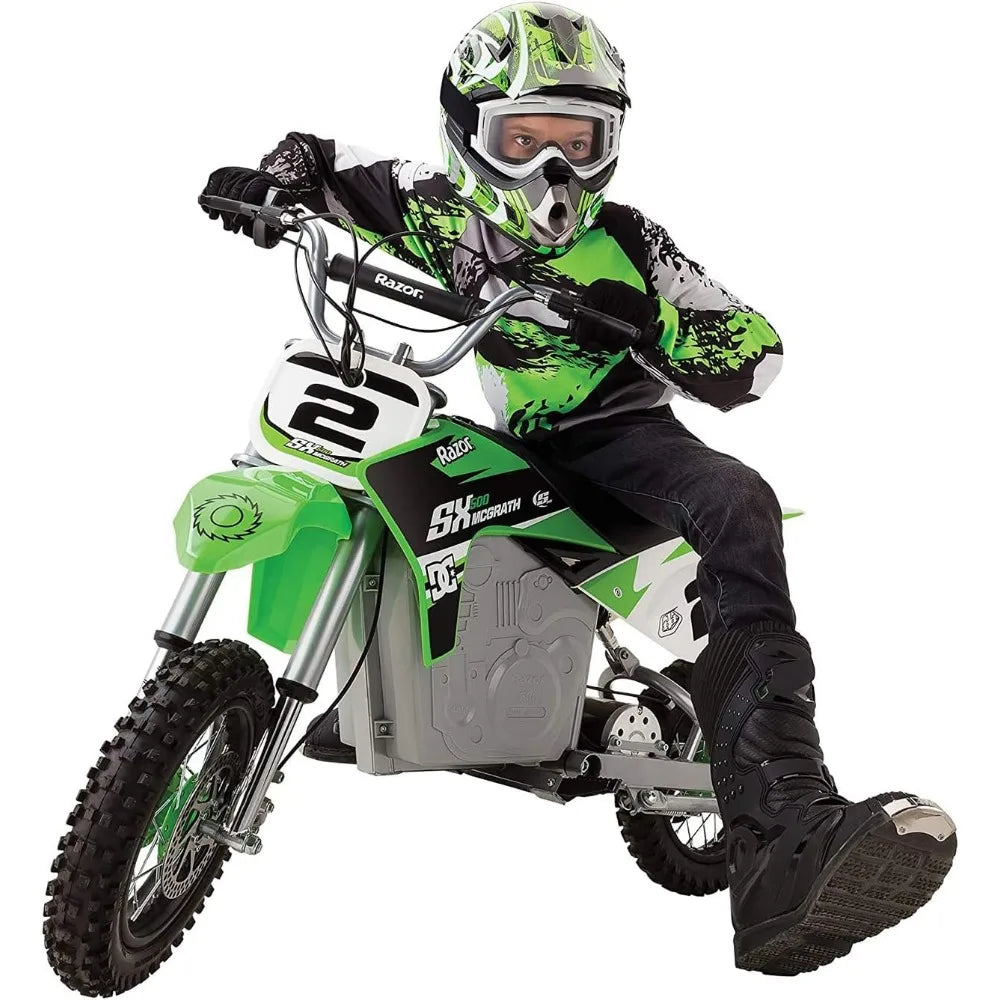 Dirt Rocket Electric-Powered Dirt Bike with Authentic Motocross Dirt Bike Geometry