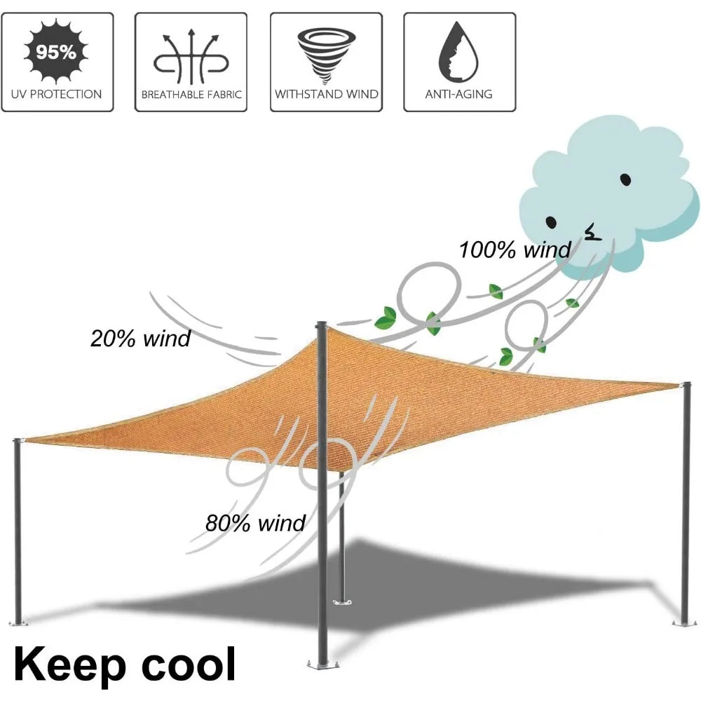 Patio Sunshade Cover Canopy - Durable Fabric Cloth for Outdoor
