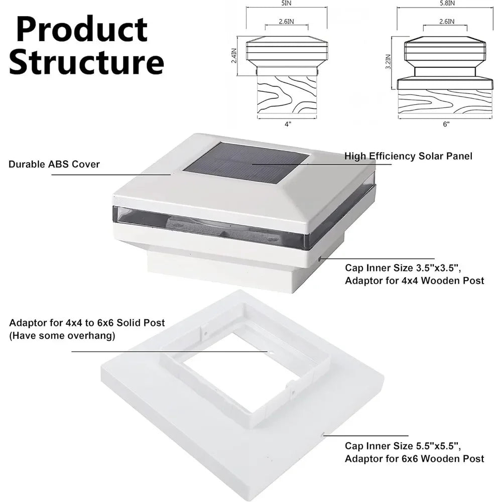 Outdoor Solar Post Lamp, Solar Powered, & LED Lighting