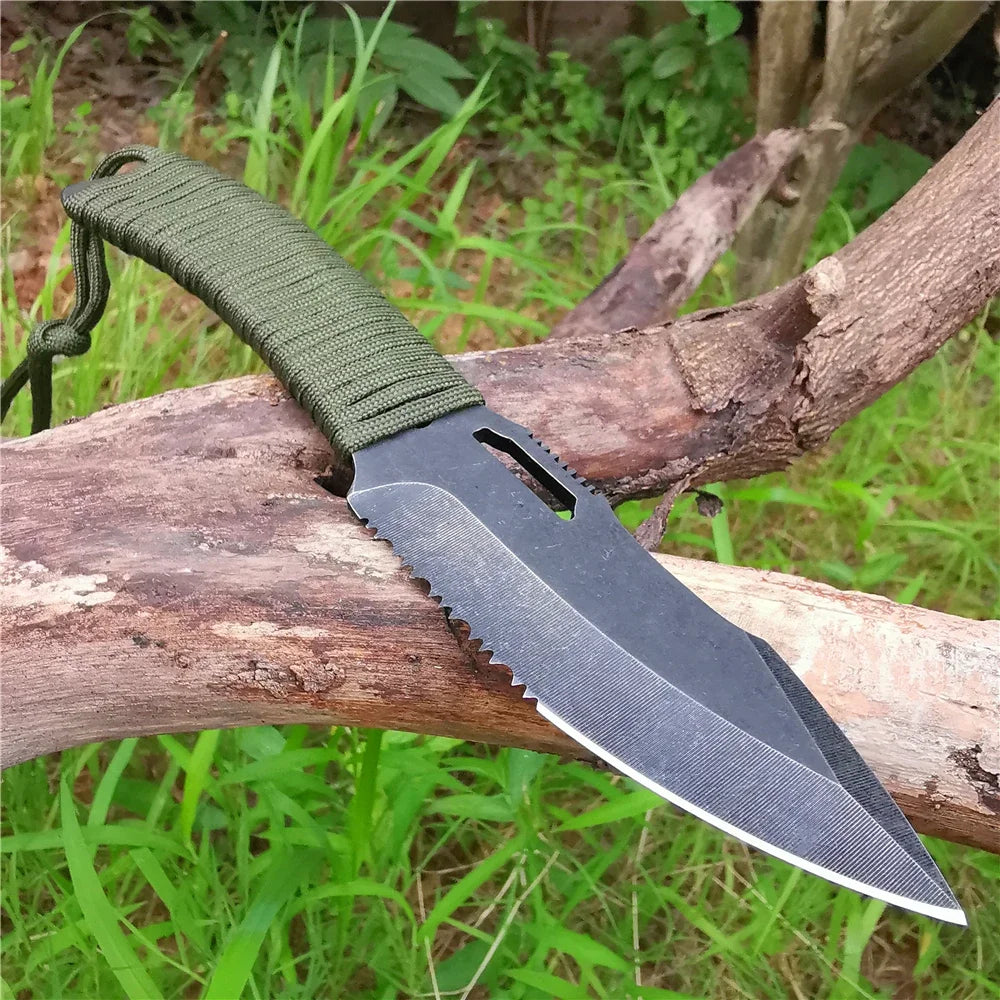 Straps Non-slip Stainless Steel Fixed Blade, Sharp and Durable, Outdoor Portable Knife