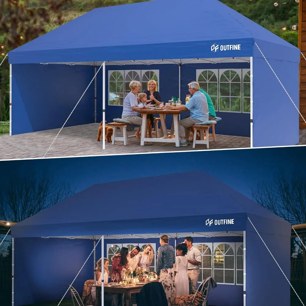 Canopy 10'X20' Pop Up Canopy Gazebo Commercial Tent with 4 Removable Sidewalls