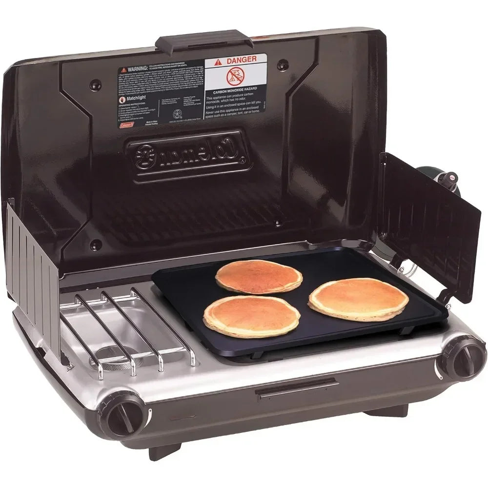 Camping Grills Tabletop 2-Burner Propane Grill & Stove