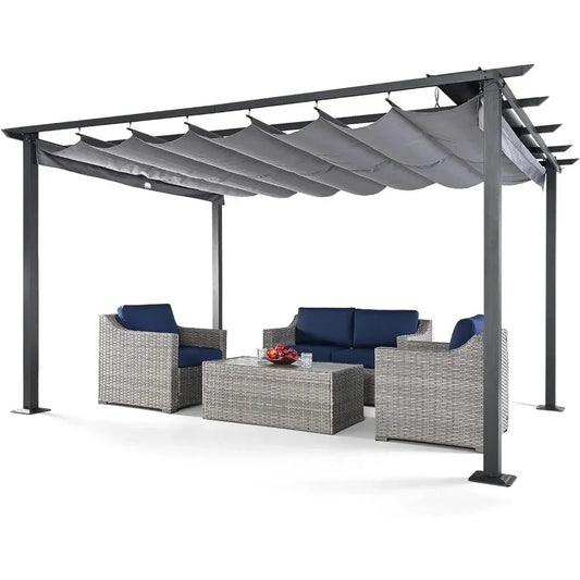 Pergola Canopy Outdoor with Sun-Proof Canopy