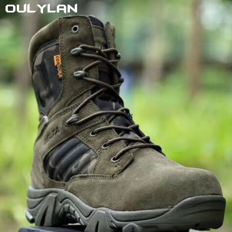 Climbing Outdoor Mens Work Safety Boots Camouflage Desert Boots