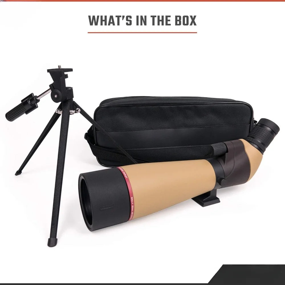 20-60x80 Spotter Scope Durable for Hunting, Shooting Targets & Bird Watching