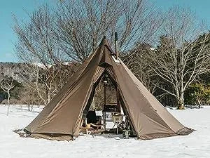 Hot Tent with Stove, 4 Season, 4-6 Person Tipi Ten