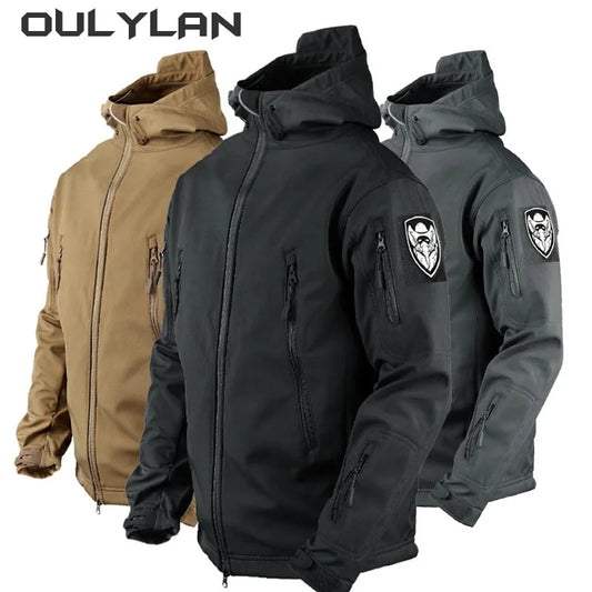 Outdoor Tactical Jackets Men Shark Skin Soft Shell Assault Suit Windbreaker