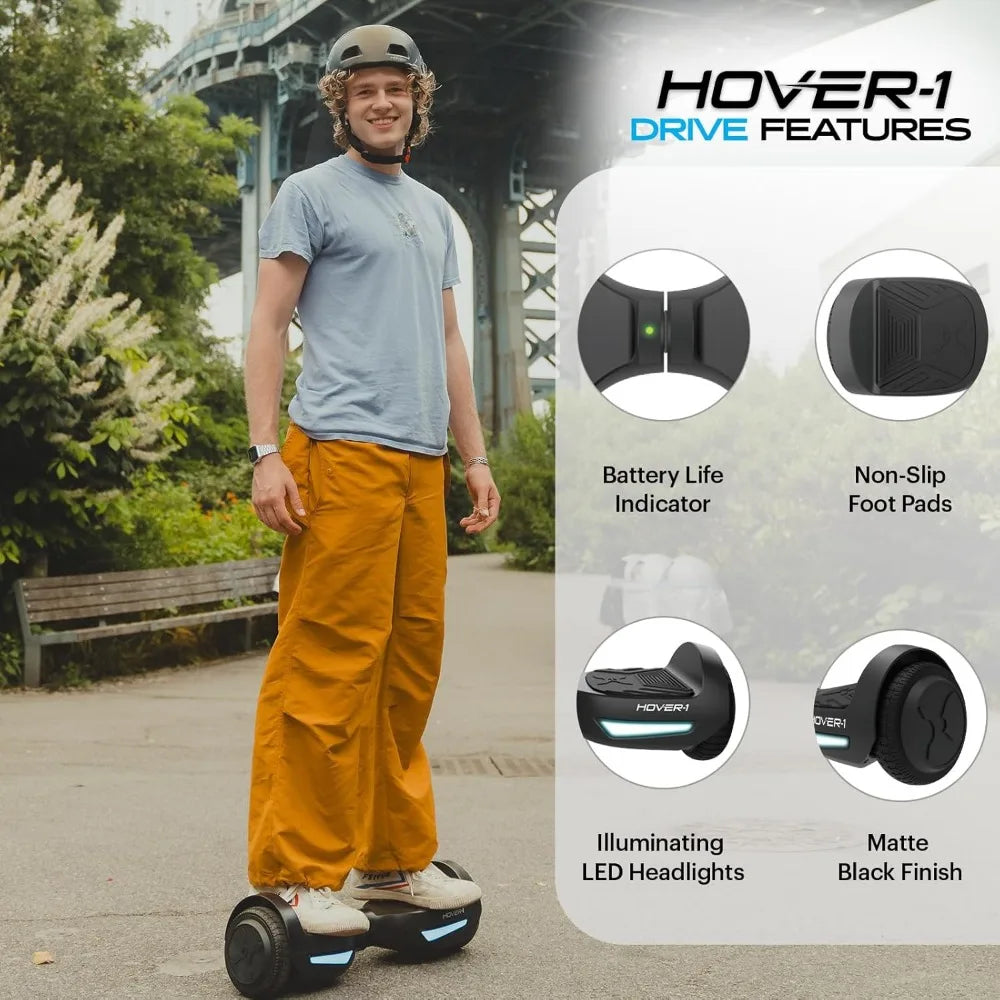 Drive Electric Hoverboard 7MPH Top Speed Long Lasting Lithium-Ion Battery