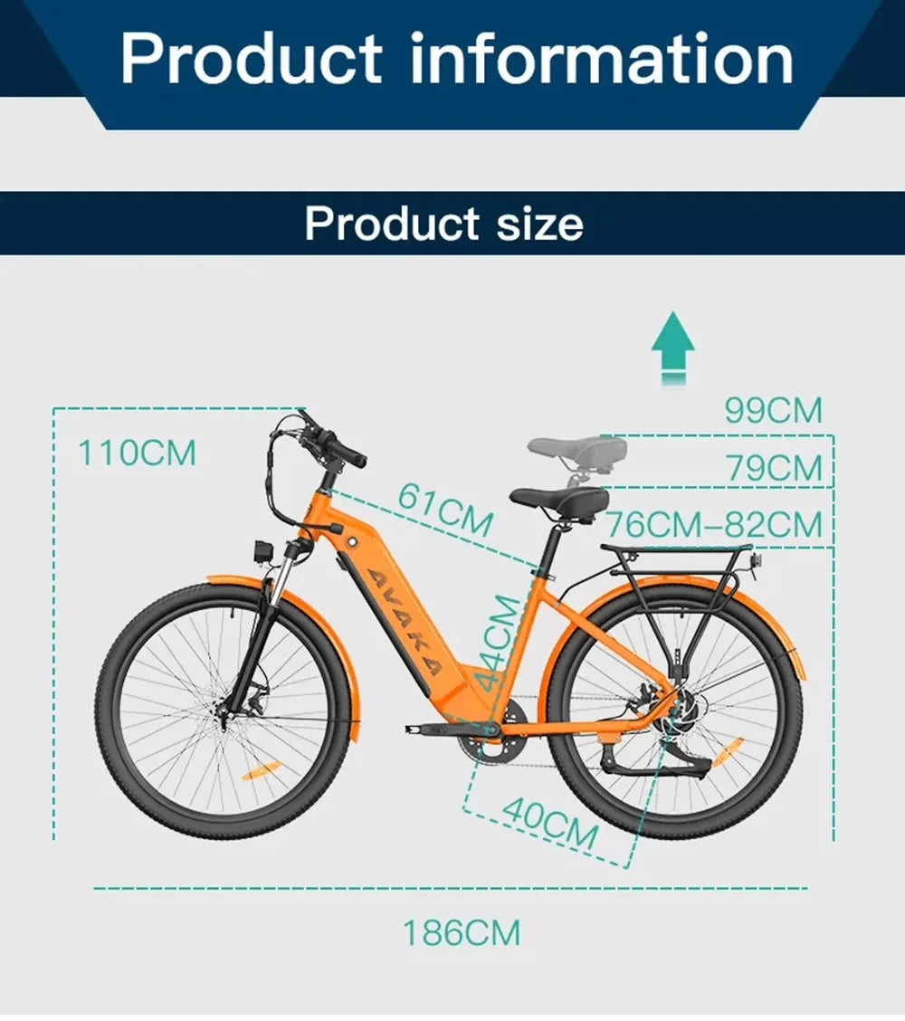 500W Electric Bicycle 26 inch Tire 48V 12AH