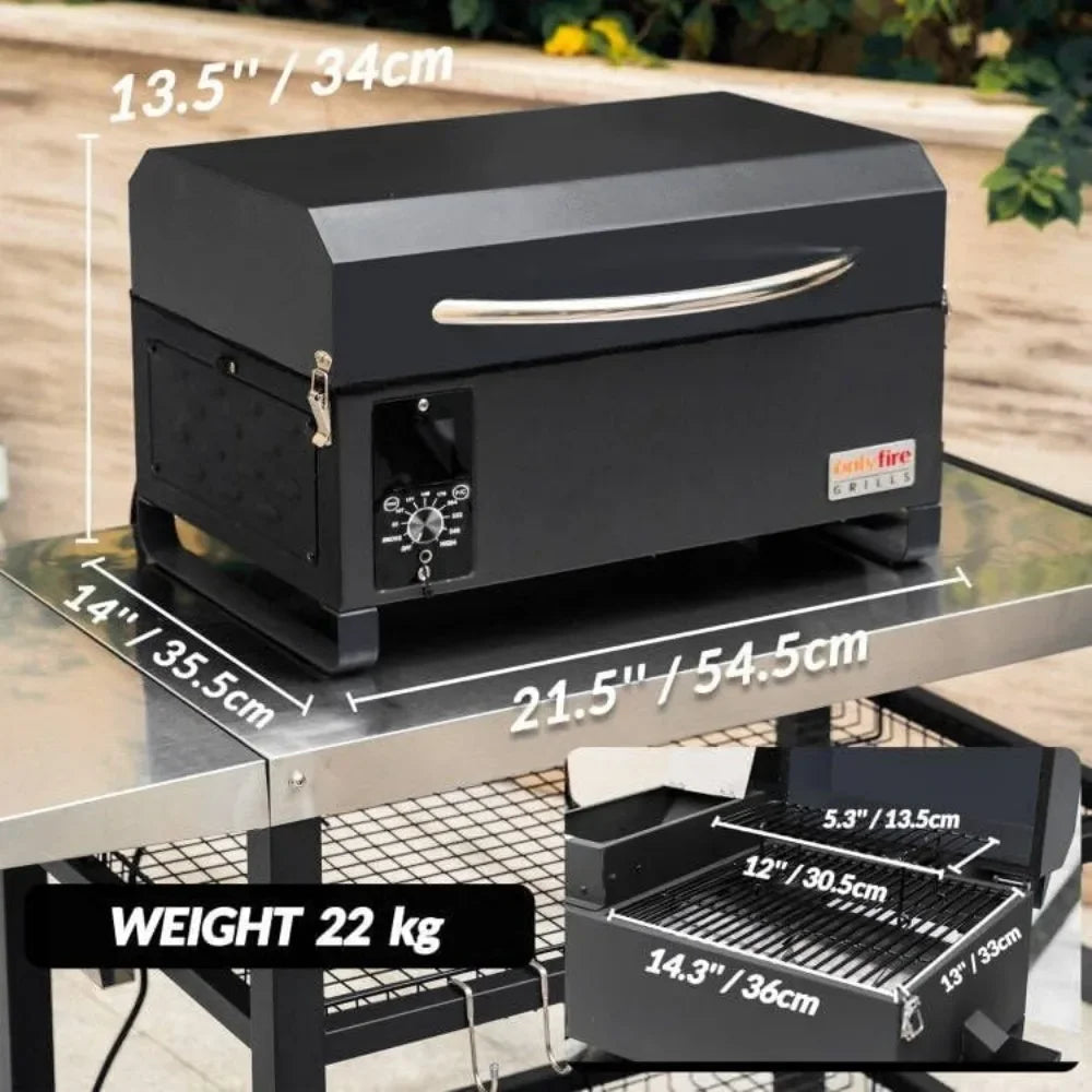 Wood Pellet Grill Smoker with Auto Temperature Control, LED Screen