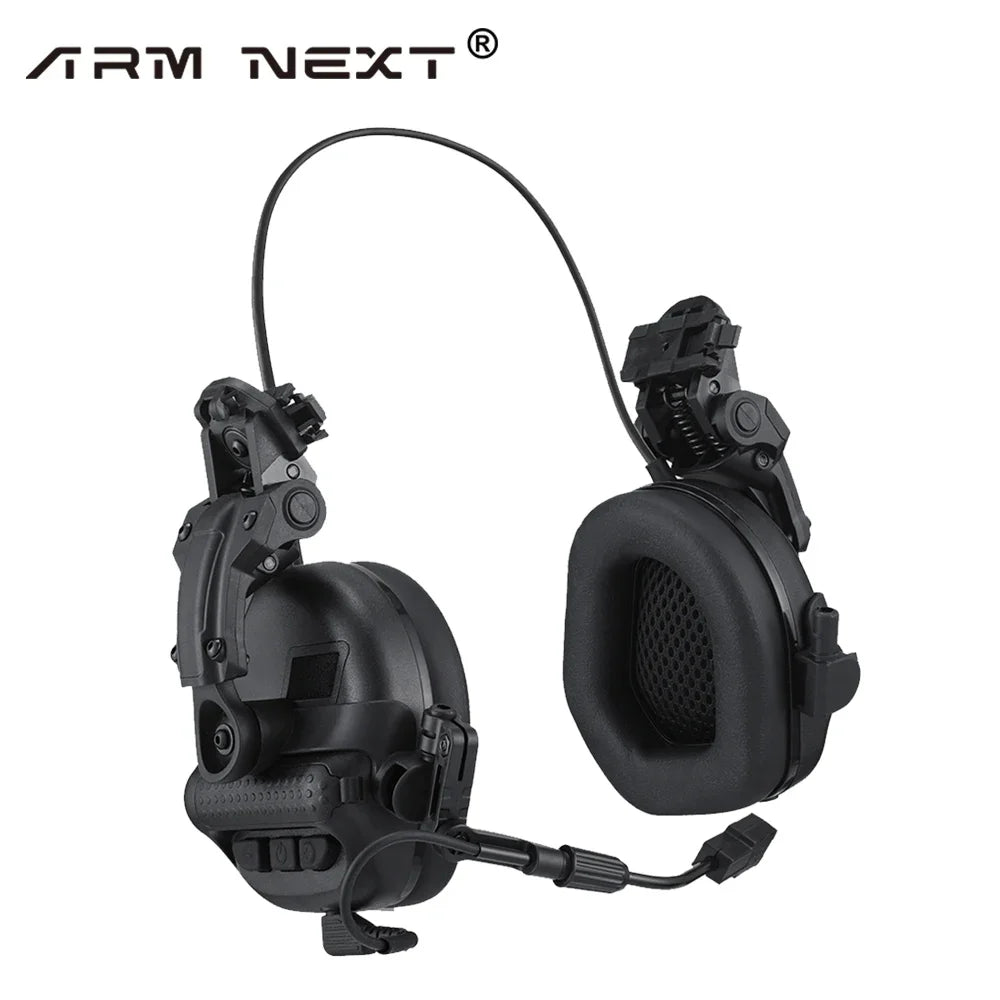 Tactical Headset Without Pickup and Active Noise Reduction Helmet Version
