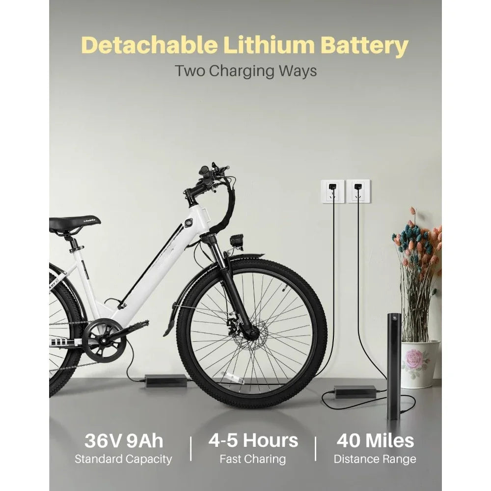 Electric Bike, UL 2849 Certified, Step Through with 350W Motor