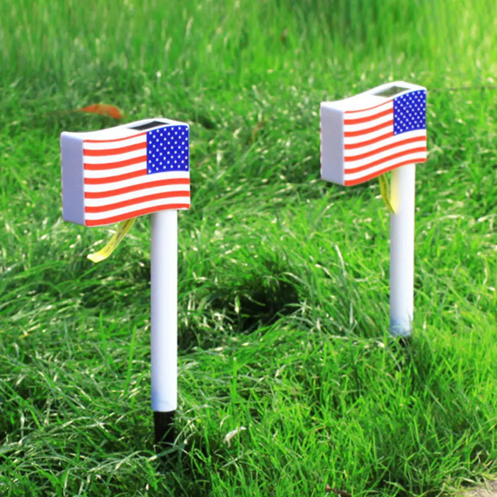 America Flag Solar Light Independence Day Decorative Light