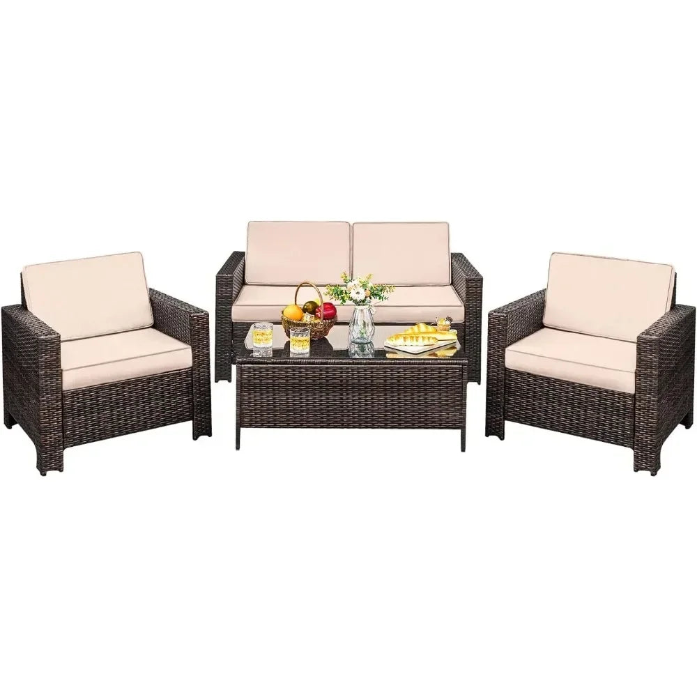 Patio Furniture Sets 4 Pieces Outdoor