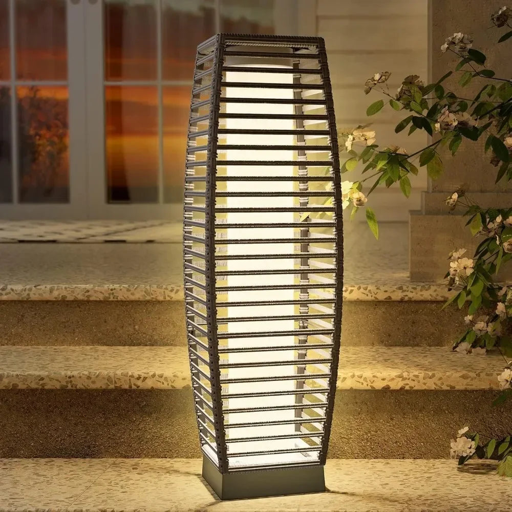 Solar Lamps Large terrace outdoor floor lamp waterproof wick Bohemian deck light