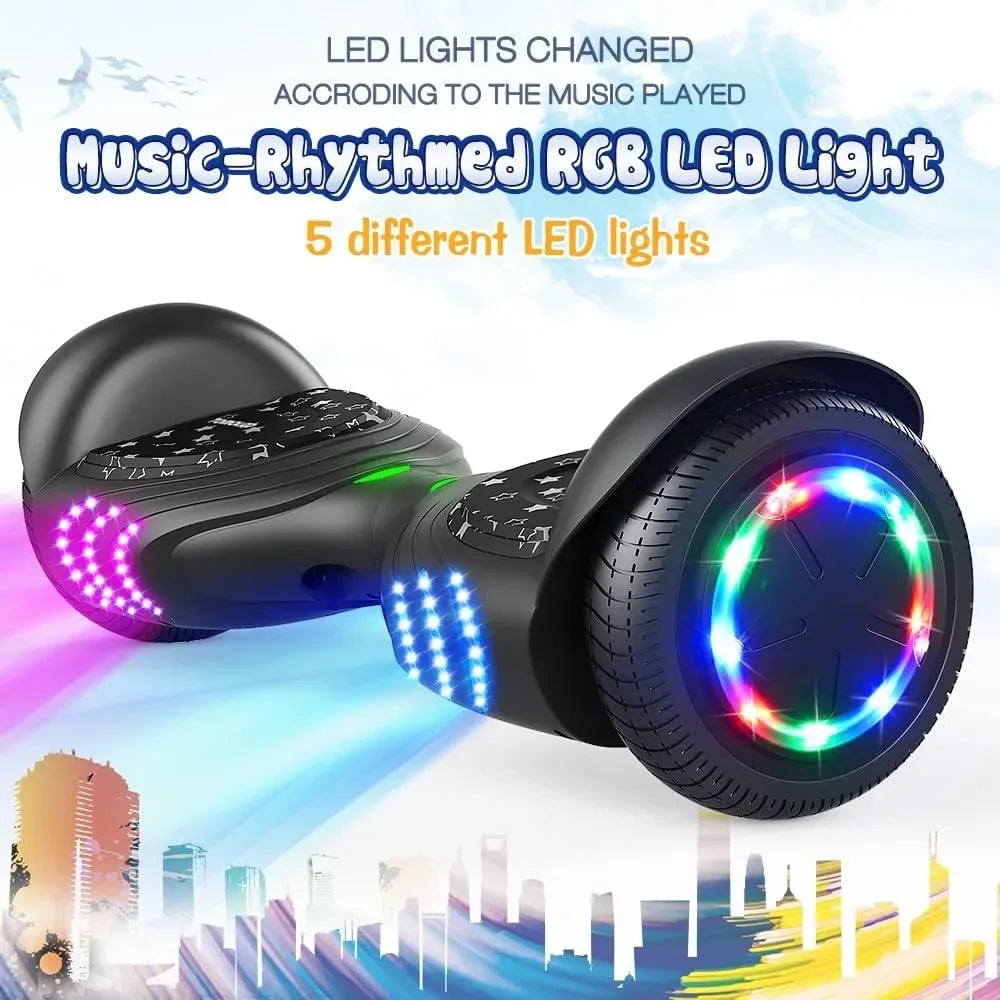 Hoverboard with Speaker and Colorful LED Lights 6.5" Wheel