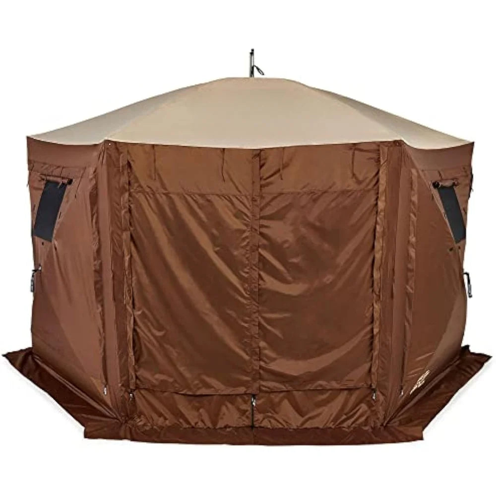 Canopy Portable Pop-Up Outdoor Camping Screen Tent 6-Sided 12.5x12.5