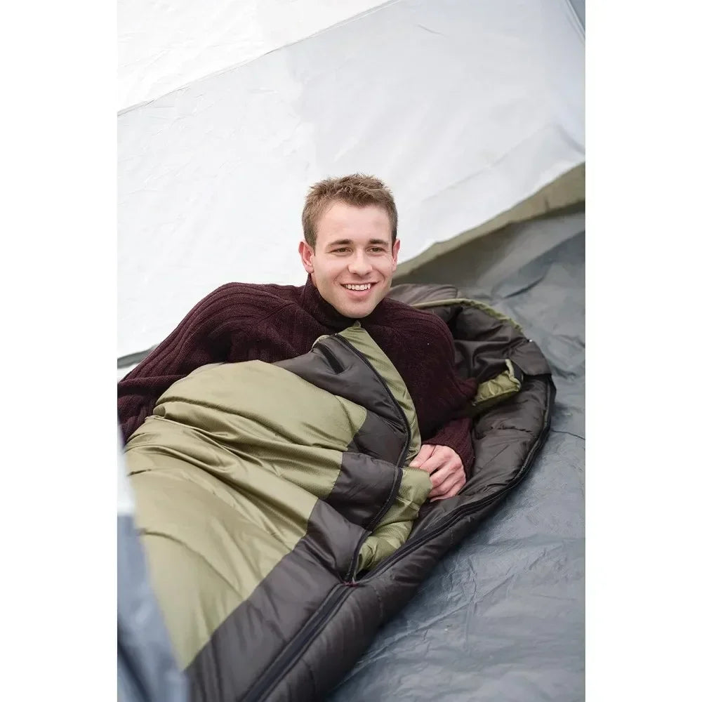 Sleeping Bag for Camping for Big & Tall No-Snag Zipper