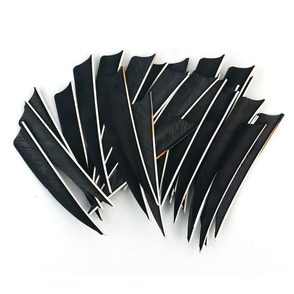 30Pcs 5-inch DIY Arrow Feathers Archery Shield Natural Turkey Feather