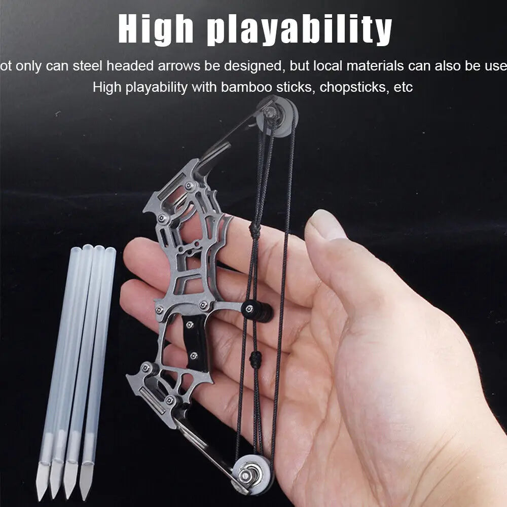 6" Mini Compound Bow Kit Arrows Target Shooting w/ 4pcs Arrows