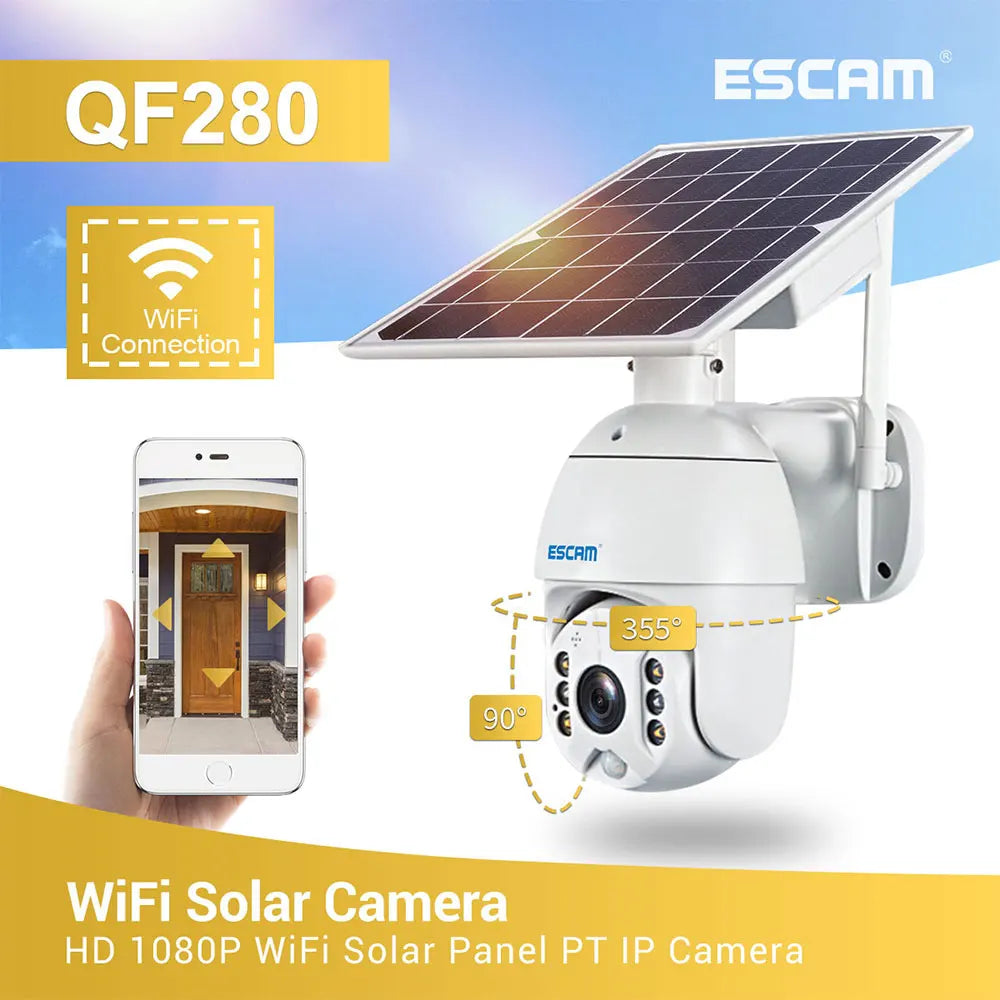 Shell Solar Security Camera Outdoor Surveillance Smart Home Two-way Voice