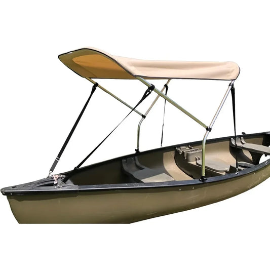 Beige Canoe/Kayak Sun Shade/Canopy  Perfect Umbrella To Block UV & Heat Rays and Rain Protection