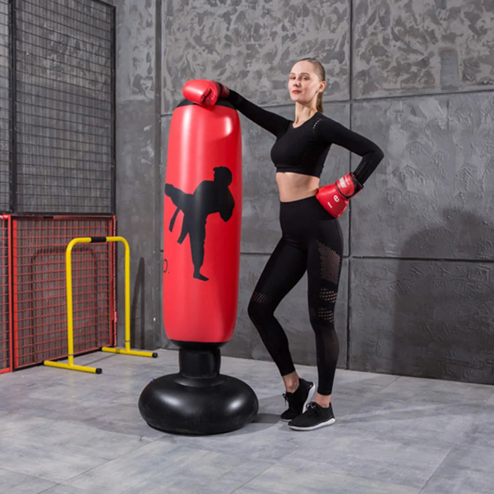 Boxing Punching Bag Inflatable Training Pressure Relief