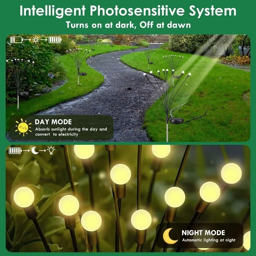 8 LED Waterproof Swing Solar Outdoor Lights