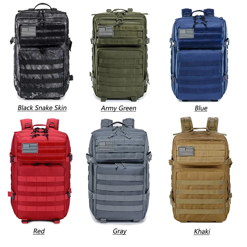 Outdoor Tactical Backpacks 45L Large For Outdoor Trekking Camping Backpack