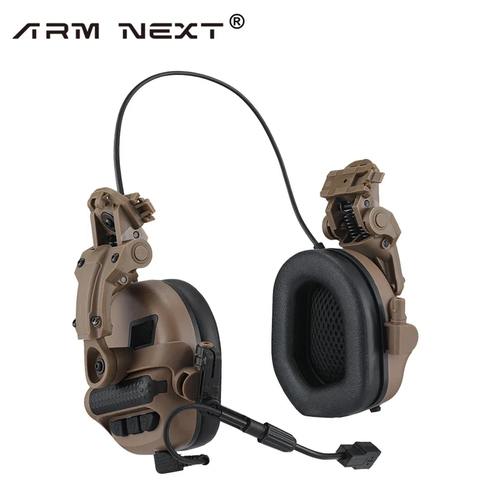 Tactical Headset Without Pickup and Active Noise Reduction Helmet Version