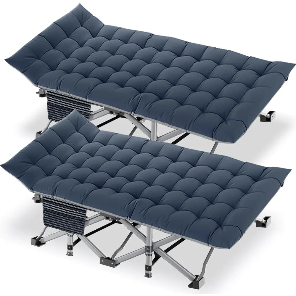 2 Pack comfortable Cots with Carry Bag, Portable, and durable