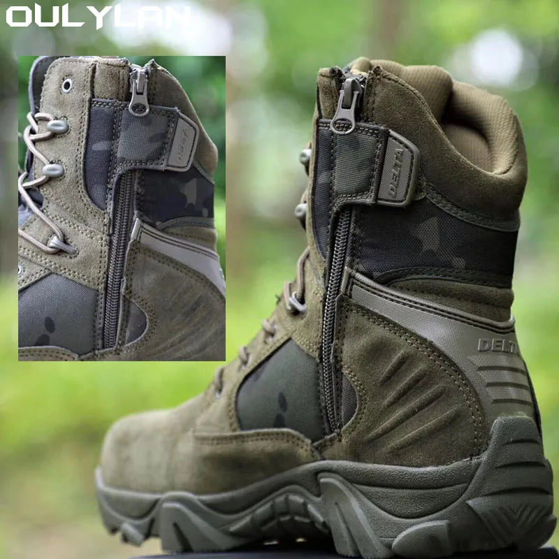 Climbing Outdoor Mens Work Safety Boots Camouflage Desert Boots