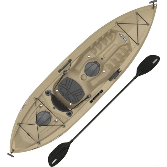 Fishing Kayak, flush mounted fishing pole holders, uv-protected high-density Polyethylene